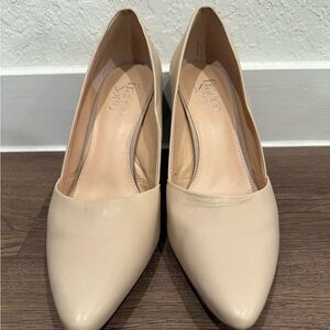 Franco Sarto Cream 3.5 inch Heels Classic Pointed-Toe Size 9